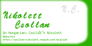 nikolett csollan business card